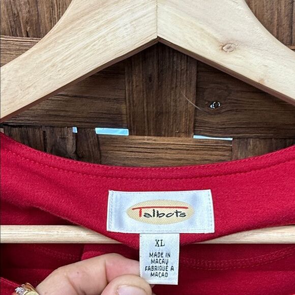 New NOS vintage Talbots Red Dress with White Stripes - Picture 2 of 4